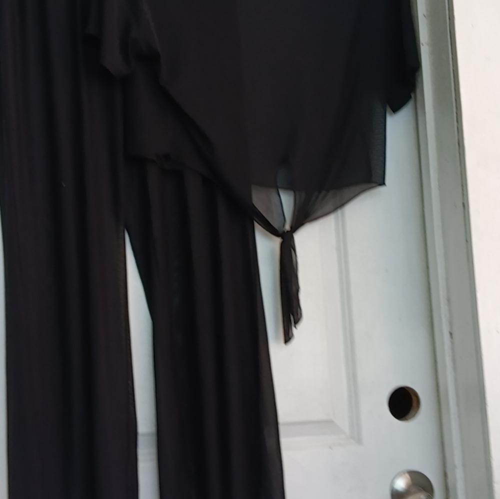 Sheer Black Lounge Set 2X